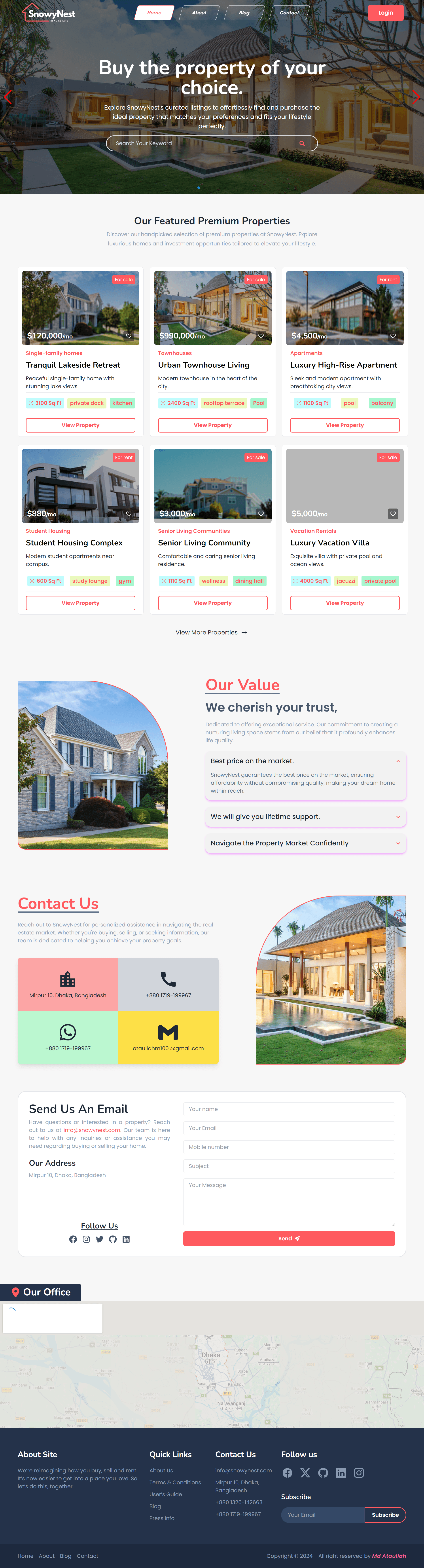 SnowyNest Real Estate